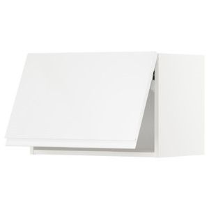 METOD Wall cabinet horizontal, white/Voxtorp high-gloss/white, 60x40 cm