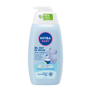 NIVEA Baby 2w1 Body And Hair Washing Gel With A Pump 500ml Vegan