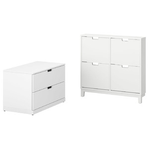 STÄLL / NORDLI Hallway furniture, set of 2, white