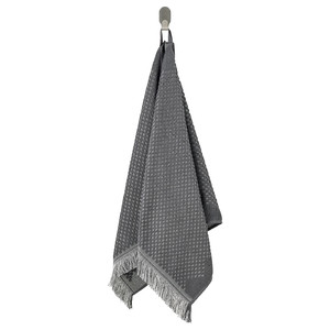 FJÄLLSTARR Hand towel, dark grey, 50x100 cm