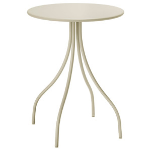 TÅNEBRO Side table, light grey-beige, 46 cm