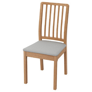 EKEDALEN Chair, oak effect/Orrsta light grey