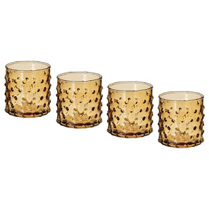 HUTLÖS Tealight holder, dark yellow, 6 cm, 4 pack