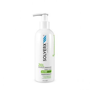 SOLVERX Acne Skin Face Cleansing Gel Make-up Remover 200ml