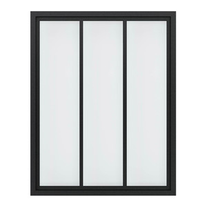 GoodHome Modular Room Divider Panel 3 Panels, black, industrial