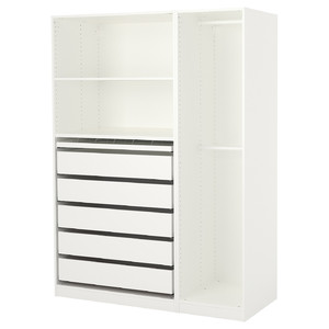 PAX Wardrobe, white, 150x58x201 cm