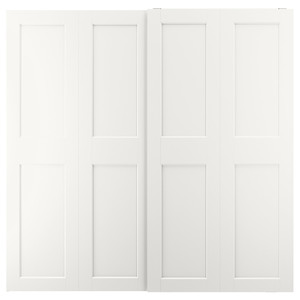 GRIMO Pair of sliding doors, white, 200x201 cm