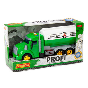 Tanker Truck with Light & Sound 34x12x19, green, 3+