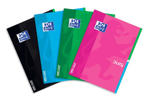 Notebook with Dividers A4 60 Pages Squared Open Flex Duo 5pcs, assorted colours