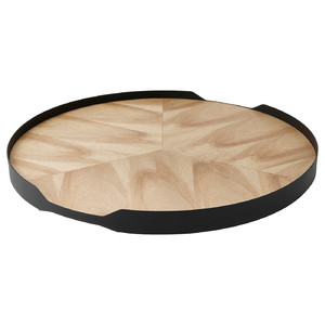 SMÅÄTA Lazy Susan, acacia veneer, 42 cm