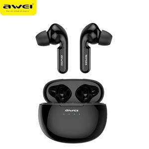 Awei Headphone Bluetooth 5.0 With Dock Station T15 TWS, black