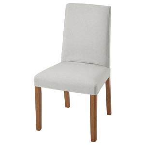 BERGMUND Chair, oak, Orrsta light grey