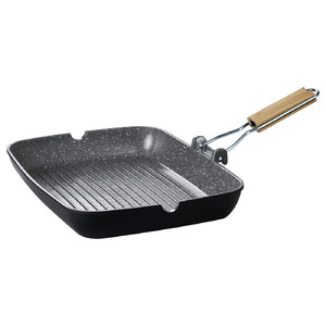 HUSKNUT Grill pan, non-stick coating, black, 36x26 cm