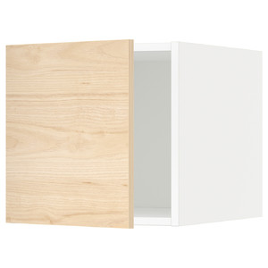METOD Top cabinet, white/Askersund light ash effect, 40x40 cm