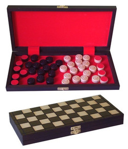 Wooden Checkers Small 6+