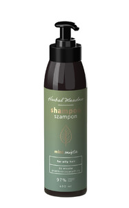 HISKIN Herbal Meadow Mint Shampoo - For Greasy Hair 97% Natural 400 ml