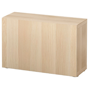 BESTÅ shelf unit with door, Lappviken white stained oak effect, 60x20x38 cm