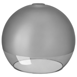 JAKOBSBYN Pendant lamp shade, frosted glass, grey, 30 cm