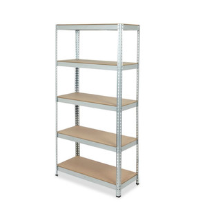 Steel Shelving Unit Gamel 90x40x180cm 5 Shelves 175kg, galvanised