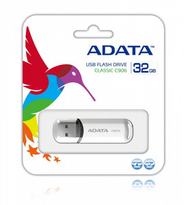 Adata Flash Drive DashDrive Classic C906 32GB USB2.0 White