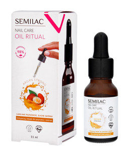 SEMILAC Nail Care Oil Ritual Argan Strong 98% Natural Vegan 11ml
