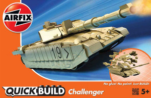 Airfix Model Kit Quickbuild Challenger Tank Desert 5+