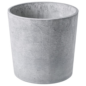BOYSENBÄR Plant pot, in/outdoor light grey, 19 cm