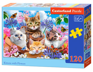 Castorland Children's Puzzle Kittens in Flowers 120pcs 6+