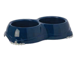 Dog Bowl Smarty Double 1 2x 0.33l, dark blue