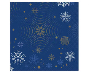 Napkins Christmas Winter 33x33cm 20pcs, navy blue