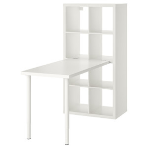 KALLAX / LINNMON Desk combination, white, 77x139x147 cm