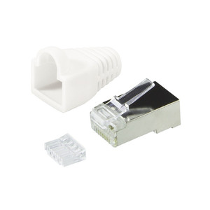 LogiLink Plug Connector CAT.6 100pcs, shielded, white