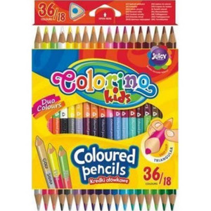 Colorino Kids Double-sided Colour Pencils 18pcs 36 Colours