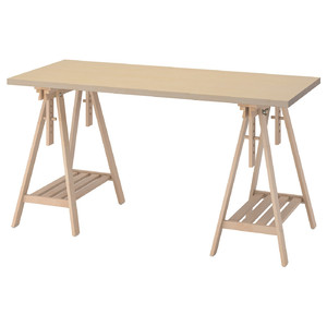 MÅLSKYTT / MITTBACK Desk, birch, 140x60 cm