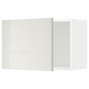 METOD Wall cabinet, white/Ringhult light grey, 60x40 cm