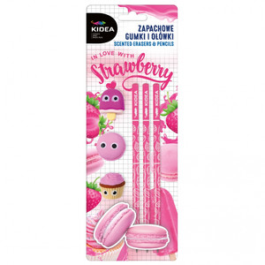 Kidea Scented Erasers & Pencils Set Strawberry