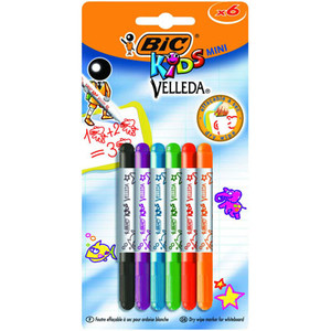 BIC Drywipe Marker Velleda Kids 6pcs