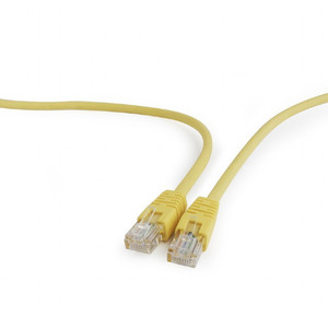 Gembird Patch Cord cat 5E molded strain relief 50u" plugs, 0.5m, yellow