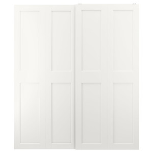 GRIMO Pair of sliding doors, white, 200x236 cm