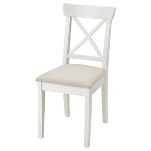 INGOLF Chair, white, Hallarp beige