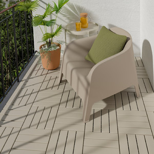 RUNNEN Decking, outdoor, beige, 0.81 m²