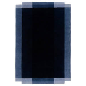 GNETGRÄS Rug, low pile, dark blue/handmade, 200x300 cm