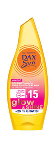 DAX Illuminating Sunscreen Suntan Emulsion with Gold Particles Glow & Shine SPF15 200ml
