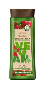 JOANNA Gloss Shampoo with Raspberry Vinegar for All Hair Types 97.5% Natural Vegan 300ml