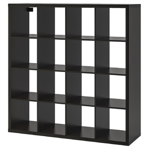 KALLAX Shelf unit, black-brown, 147x147 cm