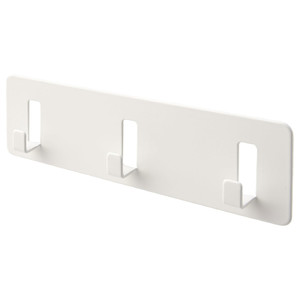 GALTBOX Rack with 3 hooks, self-adhesive/white