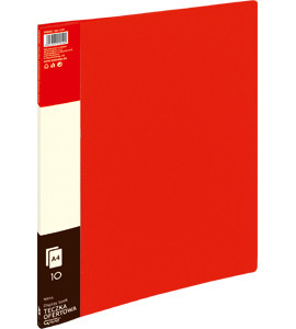 Display Book Folder PP A4, 10 Pockets, red