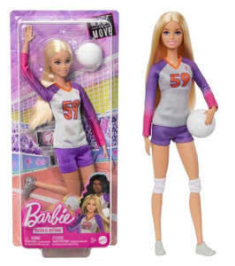 Barbie Doll Made To Move Career Volleyball Player Doll HKT72 3+