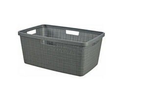 Curver Laundry Basket Jute 46l, dark grey