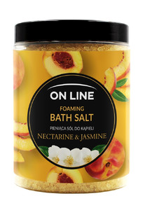 On Line Foaming Bath Salt Vegan Nectarine & Jasmine 1200g